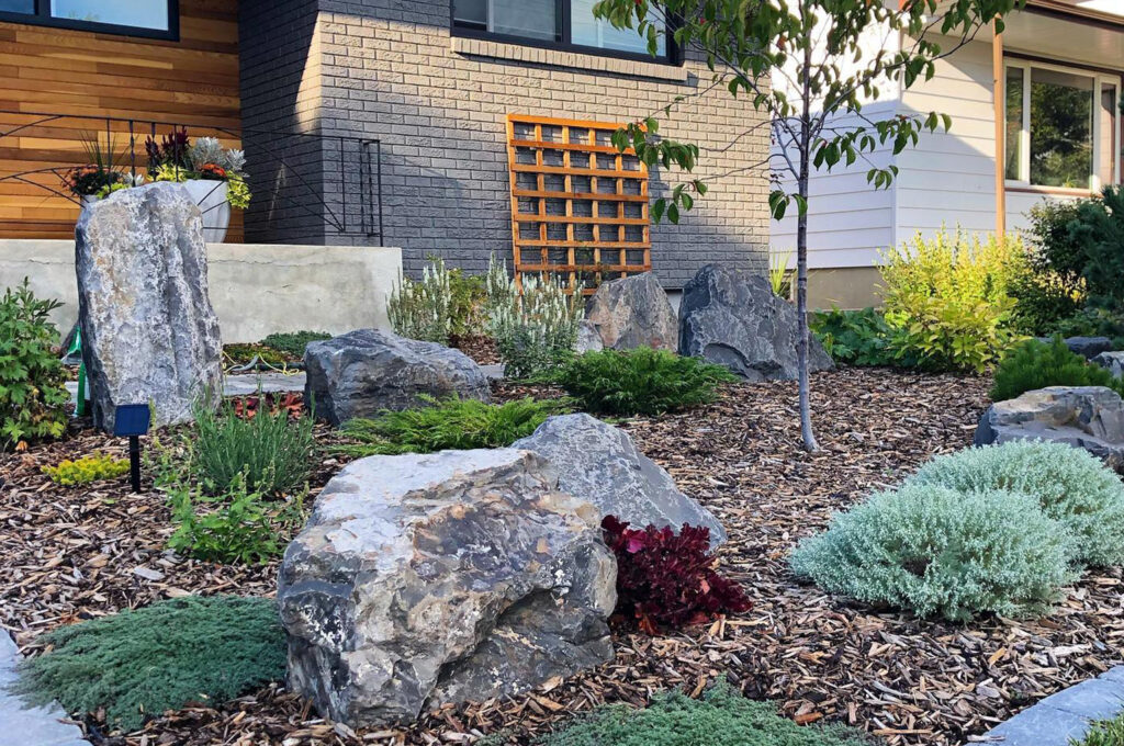 landscaped yard in Calgary. Local landscaping experts